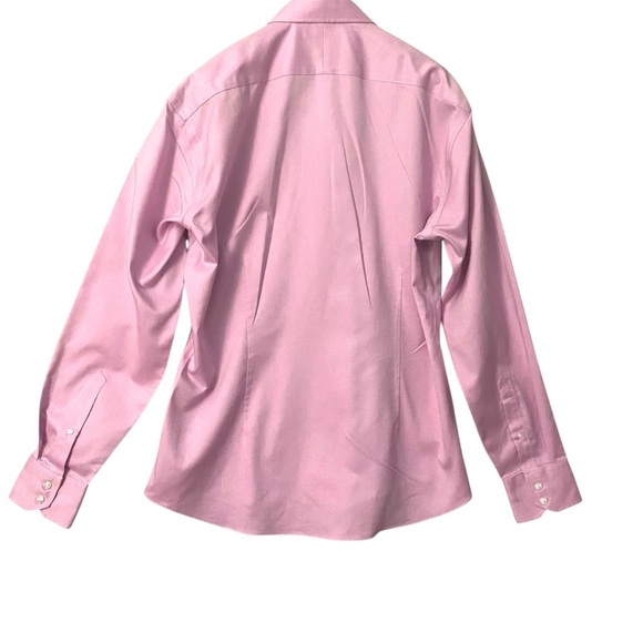 Hudson Room 100% Egyptian Cotton Men’s Petal Pink Button Down Shirt Slim Sz 36 - Picture 2 of 9